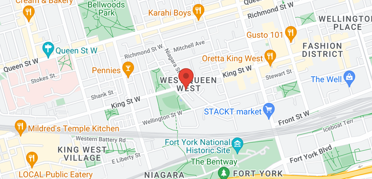 map of #203 -833 KING ST W